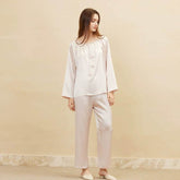Silk Pajamas - Round Neck Soft & Comfortable Loungewear - LANI SILK